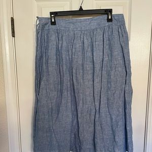 J crew linen skirt